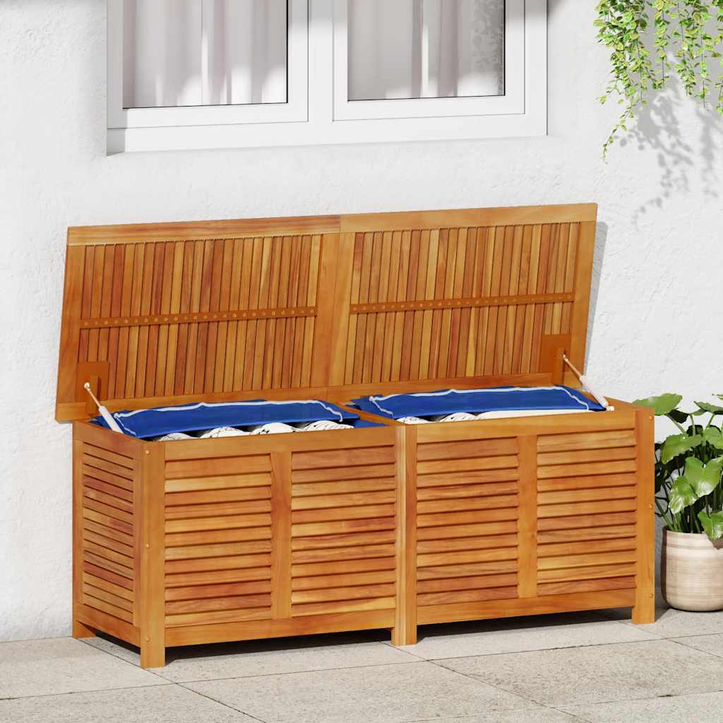 Garden Storage Box with Louver 150x50x56 cm Solid Wood Acacia